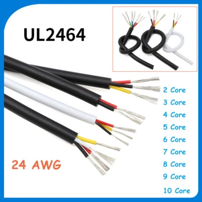 MARKENLOS 24 AWG Elektrokabel PVC Draht Kabel 2/3/4/5/6/7/8/9/10 adrig Flexible Stromkabel