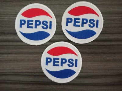 3 pcs Soda PEPSI Patch Embroidered Iron or Sew on Shirt Jacket bag hat Jeans - Image 1 of 4