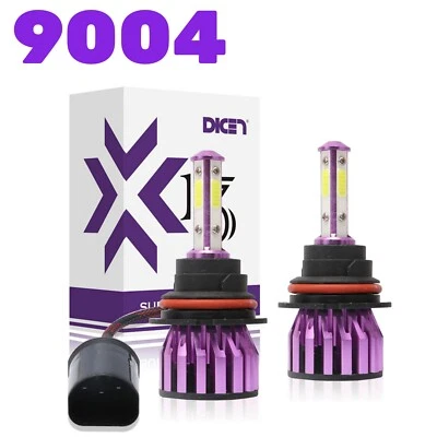 2PCS 9004 Car LED Headlight Kit Bulbs Lamps Ballast Included Pure White High Low - Image 1 of 4