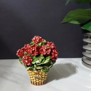 Longaberger 2002 Harmony Kingdom Geranium Basket - Picture 1 of 18