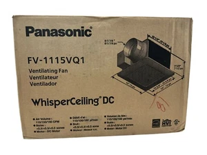 Panasonic WhisperCeiling DC 110/130/150 CFM Ventilation Fan FV-1115VQ1 (OB) - Picture 1 of 7