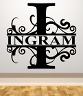 FANCY LETTER "I" PERSONALIZED w/ NAME CAR WALL VINYL DIE CUT DECAL 9" - 22" TALL
