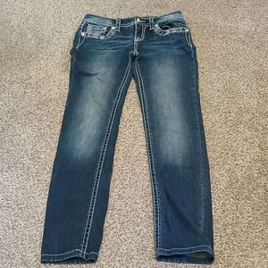 Miss Me Skinny Denim Jeans Girls Size 16 - Picture 1 of 6