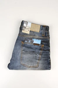 33252 Nudie Jeans Grim Tim Usado Negro Azul Hombres Jeans en talla 30/32 - Imagen 1 de 7