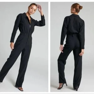 NWT-($159) Women's WeWoreWhat Black Utility Zip Jumpsuit Size XS - Picture 1 of 16