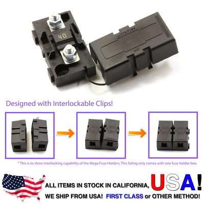 Premium MIDI Fuse Holder with 40A midifuse 40 amp 32V DC Time Delay Clip - Image 1 of 4