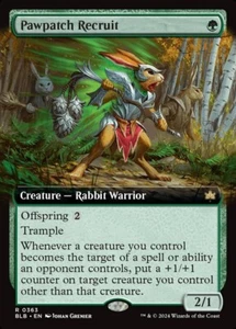 Magic The Gathering Pawpatch Recruit arte extendido casi nuevo Pawpatch Recruit tarjeta mágica inglesa - Imagen 1 de 3