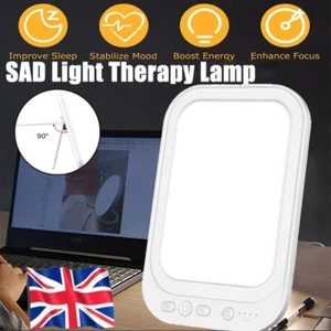 SAD Therapy Lamp Light UV Free 10000 Lux Sun Lamp with 3 Light Colors Home New - Picture 1 of 11
