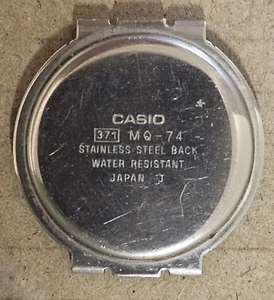 Casio 371 MQ-74 Tapa case back cover stainless steel Japan - Imagen 1 de 2