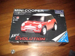 NIKKO MINI COOPER EVOLUTION SERIES RADIO CONTROL CAR NEW OPEN BOX 1:24 RED OPEN - Picture 1 of 9