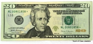 2017 $20 STAR ✯ FRN  San Francisco - FRB NL00801858✯ Circulated Condition - Picture 1 of 6