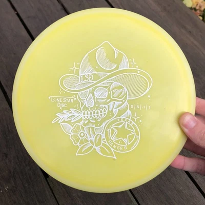 Lone Star Discs Texas Ranger Bravo Plastic 173g Yellow Disc Golf Midrange New - Image 1 of 2