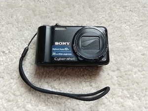 Sony CyberShot DSC-H55 10x zoom ottico fotocamera digitale nero RICAMBI O RIPARAZIONE!!! - Foto 1 di 7