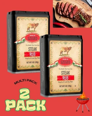 2 PK - ORGULLO DE SZEGED Steak Frot Condimento Mezcla de Especias Agitador 5 Onzas VENDEDOR DE EE. UU. Foto 1 de 3