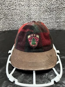 Rare Vintage Tommy Hilfiger Outdoors Expedition Plaid Wool Faux Leather Hat - Bild 1 von 7