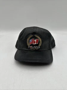 Sombrero trasero vintage años 90 Polaris correa cuero - Imagen 1 de 3