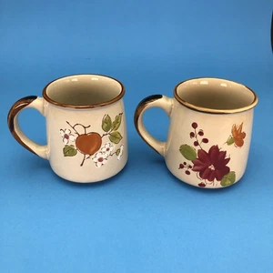 Lote de 2 tazas de gres Stonecrest Julia y flor de ciruelo florales 8 oz Corea - Imagen 1 de 13
