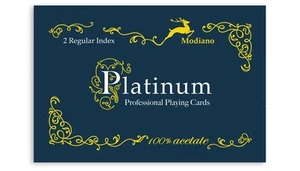 Platinum Acetate Quality Playing Cards Deck Modiano Regular Blue Red 300559 - Picture 1 of 5