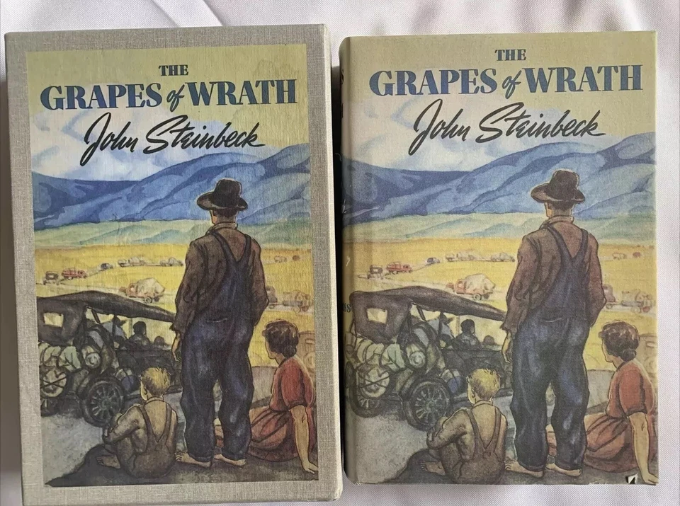The Grapes Of Wrath 1967 Hard Cover Book W/Original Dust Jacket And Slip Cover - Image 1 of 4