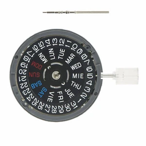 GENUINE SEIKO (SII) NH36 NH36A AUTOMATIC WATCH MOVEMENT DAY DATE CROWN @3 BLACK - Picture 1 of 2