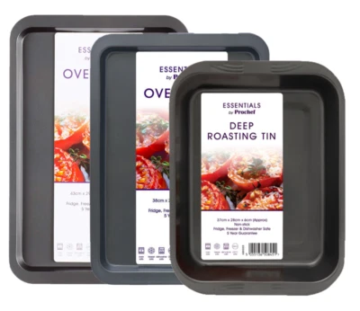 GET GOODS Premium Bakeware Set Non Stick Baking Trays Oven Sheets Roasting Tin BRAND NEW