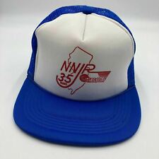 Vintage NNJR SCCA Northern New Jersey 35 Years Trucker Hat Cap Blue Snap Back