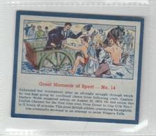 1961 QUAKER OATS - GREAT MOMENTS OF SPORT #14 - MATHEW WEBB (SWIMMING)