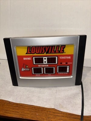 Louisville Cardinals Vintage Scoreboard Clock Date Temp Rare! Tested Works - Image 1 of 3