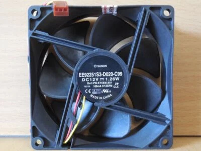 Dell Optiplex Gehäuse Lüfter 0X755M Sunon EE92251S3-D020-C99 92mm 12V FAN* GL171 - Bild 1 von 2