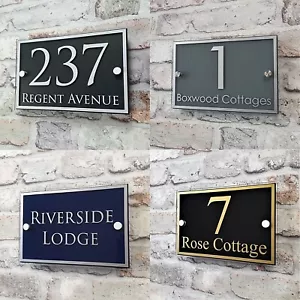 More details for contemporary address plaques house signs &amp; door numbers personalised name plates