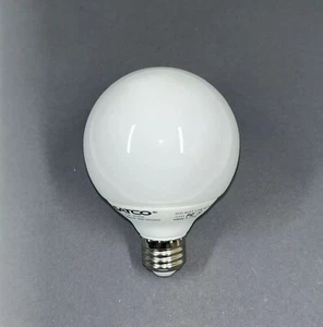 (2 PACK) 15W Globe Light CFL 4100k Bright White E26 Medium Base (NEW) #S7305 - Picture 1 of 7