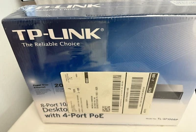 TP-LINK TL-SF1008P 8-Port 10/100Mbps Desktop Switch with 4 PoE Ports. New! - Image 1 of 4
