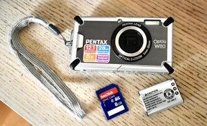 Rare PENTAX OPTIO W80 Compact Digital Camera Brown 12.1 Mega Pixels Works - Picture 1 of 4