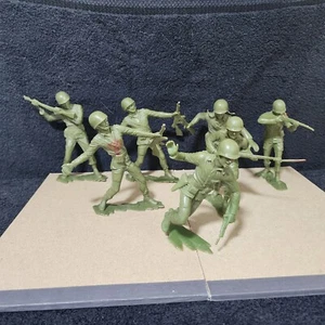 Marx USMC Plastic Toy Figure Green 1960s Vintage Collectibles Set Of 7. - Bild 1 von 8