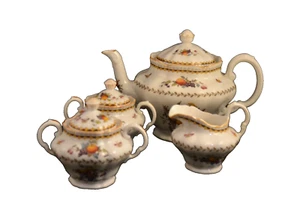 Spode Tradewinds, 1960's, Teapot Sugar Bowls (2ea) Creamer Set - Picture 1 of 8