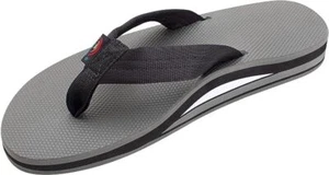 Hombre Arco Iris Clásico Goma Doble Capa Tapa Suave 1" Nylon 302ARP Negro/Gris Nuevo - Imagen 1 de 6