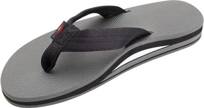 Hombre Arco Iris Clásico Goma Doble Capa Tapa Suave 1" Nylon 302ARP Negro/Gris Nuevo Foto 1 de 4