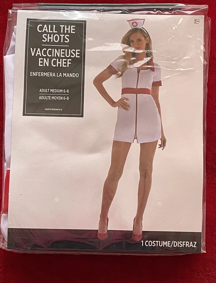 NEW Suit Yourself Costume Women's Call The Shots Nurse 2 Pcs. Costume Sz: M 6/8 - Image 1 of 4