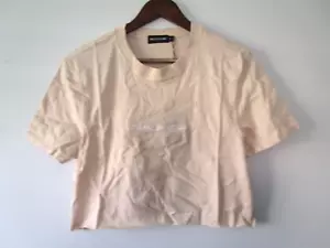 Pretty Little Thing Crop T-Shirt Womens Size US S Short Sleeve Logo NWT - Picture 1 of 10