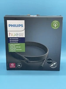 Philips Outdoor Cable Extension, Black. 16.4 feet extension cable. - Picture 1 of 5