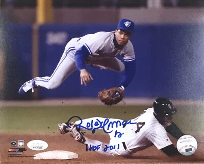 Roberto Alomar "HOF 2011” Toronto Blue Jays Autographed 8x10 Pose 2 w/ JSA COA - Image 1 of 2
