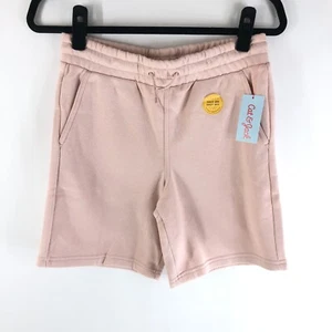 Cat & Jack Girls Sweatshorts Pockets Pull On Fleece Lined Drawstring Pink XS 4/5 - Picture 1 of 4
