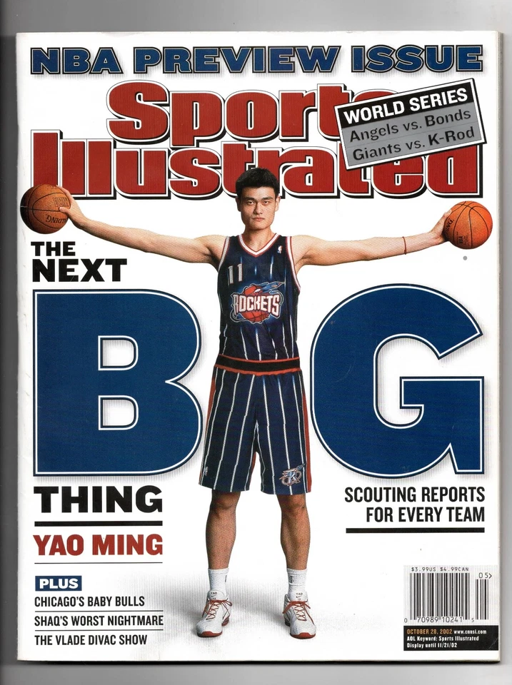 体育插图 - 2002 年 OCT 28 日 - YAO MING,HOUSTON ROCKETS — 第 1/1 张图片