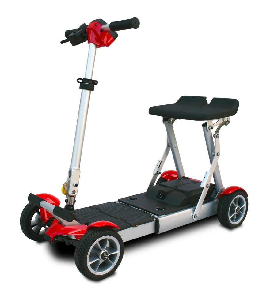 Red EV Rider Gypsy Folding Scooter Only 37 Lbs 250 LB Cap 7-10 Miles