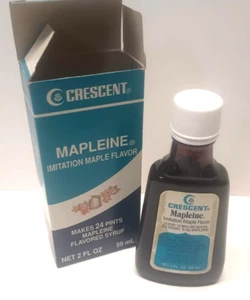 NOS FULL OPENED Crescent Mapleine Imitation Maple Flavoring 2 oz Bottle - Picture 1 of 9