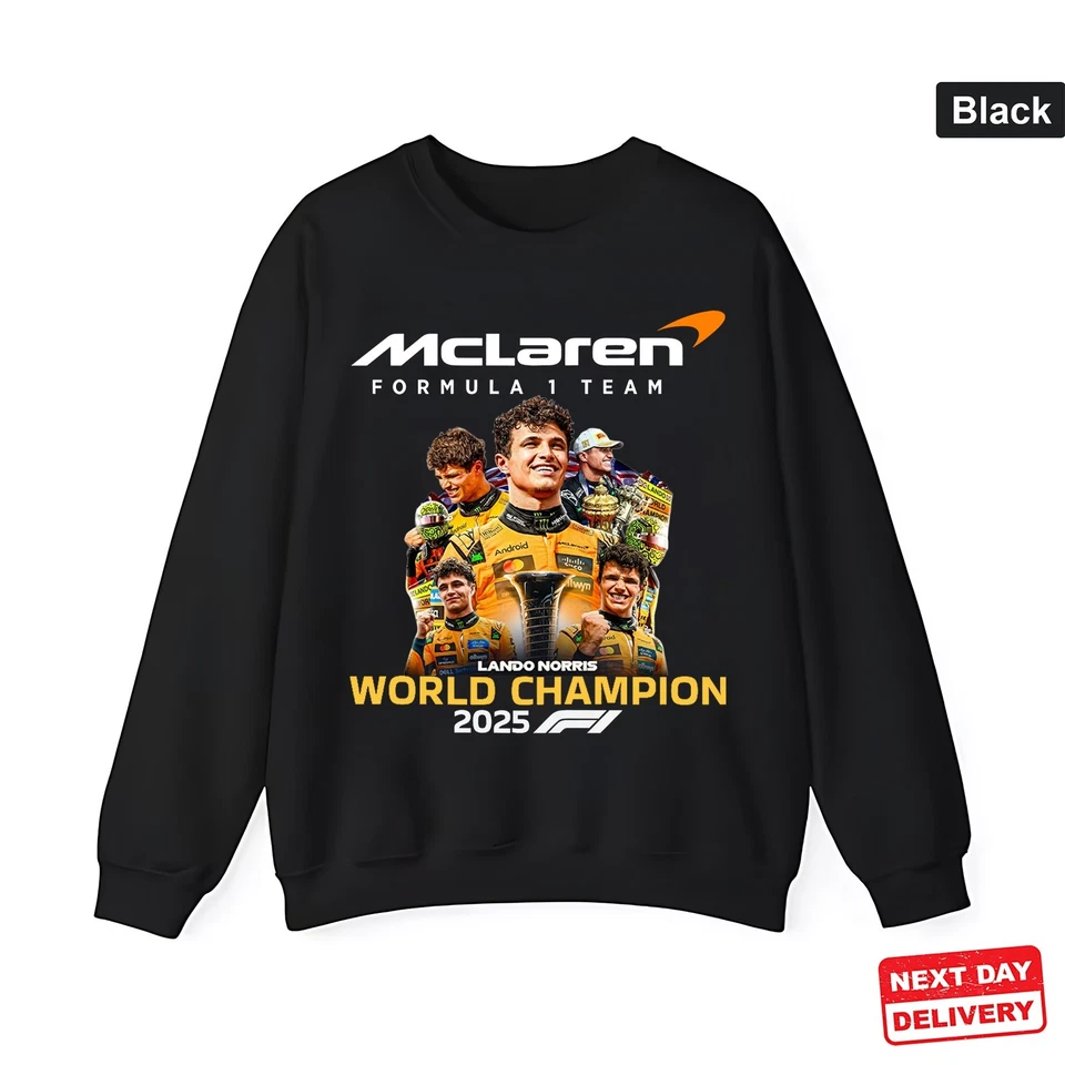 Sudadera McLaren F1 Lando Norris 2025 Campeón del Mundo de Fórmula Uno de la FIA Foto 1 de 4