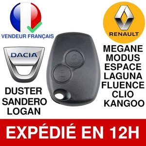 Coque Clé Boitier Vierge Compatible Clio 3 Renault Megane Dacia Sandero Logan - Picture 1 of 10