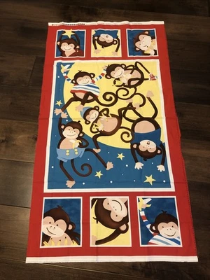 "Panel de tela Monkey Business de Henry Glass 24"" X 44"" nuevo" Foto 1 de 4