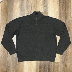 Suéter Tricots St Raphael Cuarto Cremallera Tejido Acanalado Para Hombre XXL Verde Preppy Clásico - Imagen 1 de 5