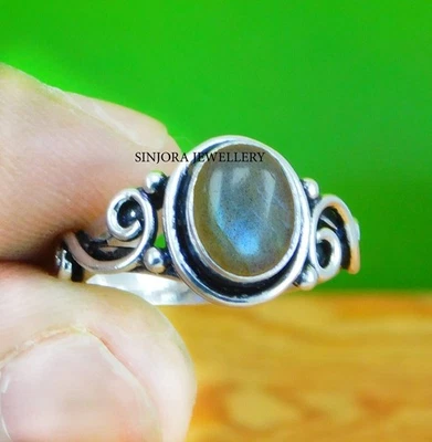 Anello regalo fatto a mano in argento sterling 925 con pietra preziosa... - Immagine 1 di 4